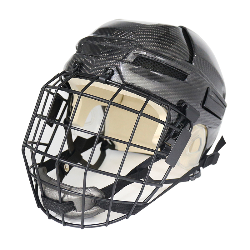 Originaler Eishockeyhelm aus Kohlefaser mit Käfig