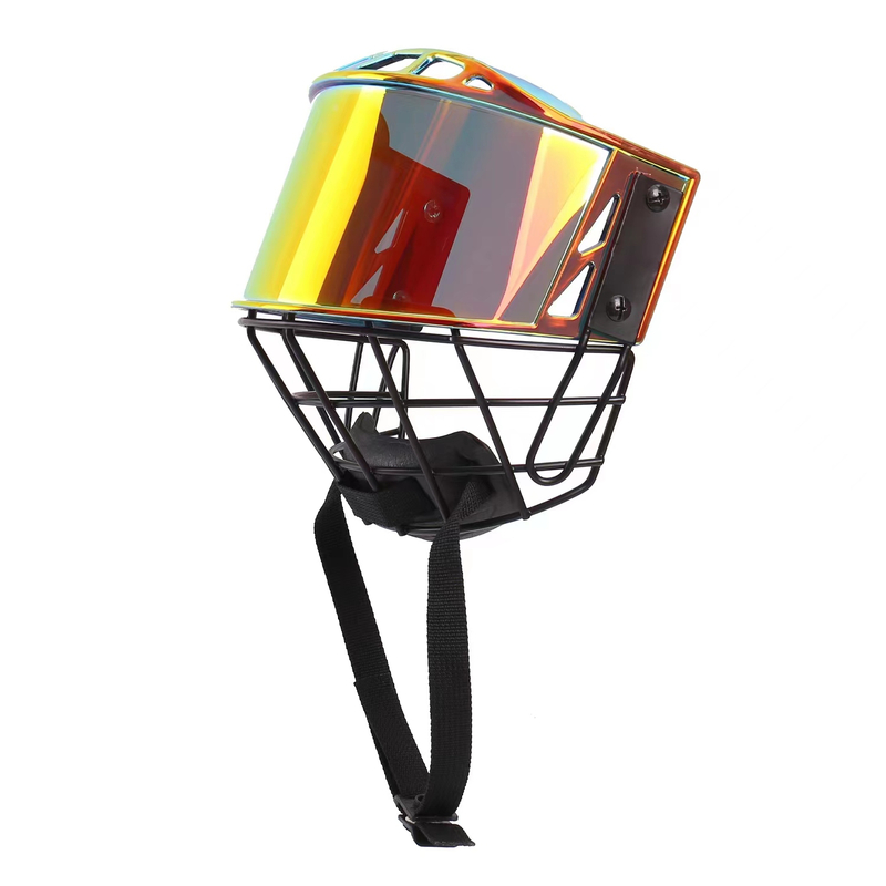 Roter, hochfester Eishockey-Helmkäfig für Hockeyspieler