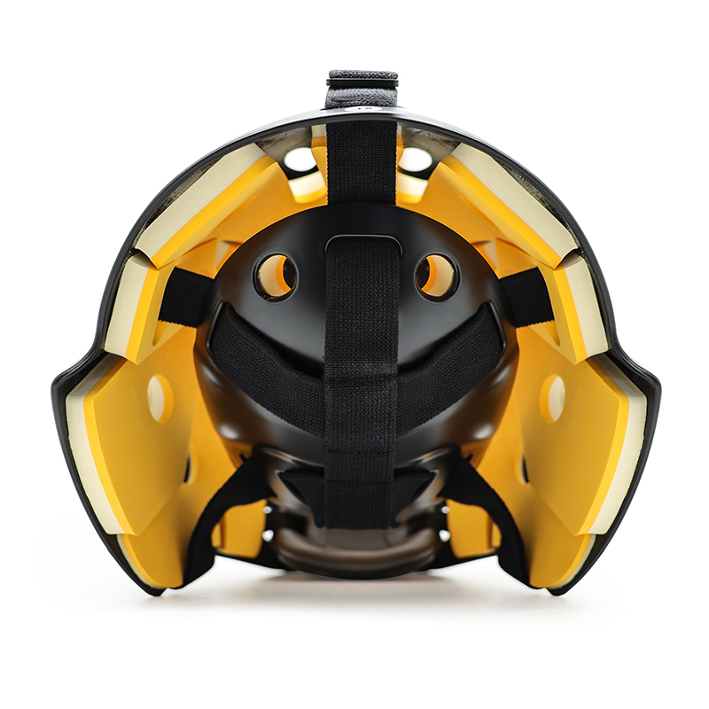 Edelstahl-Katzen-Eye-Gitter-Feldhockey-Torhüter-Helm aus rostfreiem Stahl