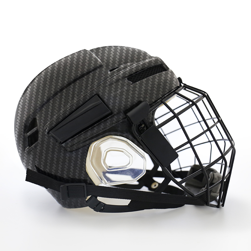 Originaler Eishockeyhelm aus Kohlefaser mit Käfig