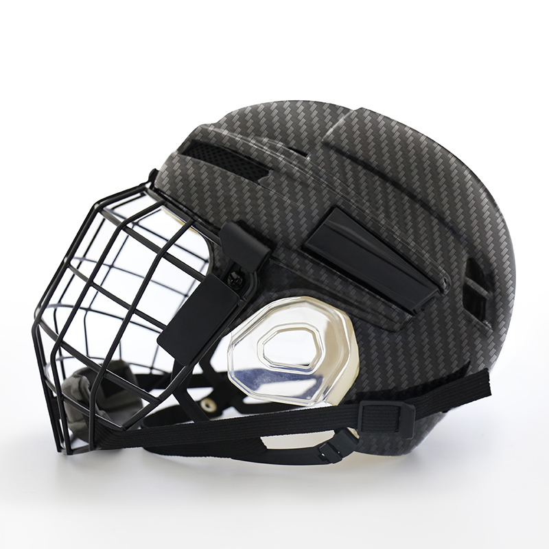 Originaler Eishockeyhelm aus Kohlefaser mit Käfig