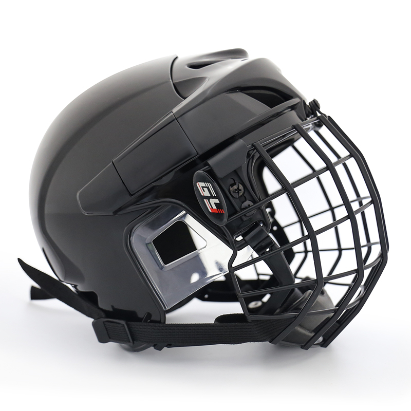 Mittelgroßer, bequemer Eishockeyhelm für runden Kopf