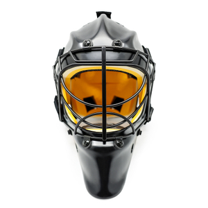 Edelstahl-Katzen-Eye-Gitter-Feldhockey-Torhüter-Helm aus rostfreiem Stahl