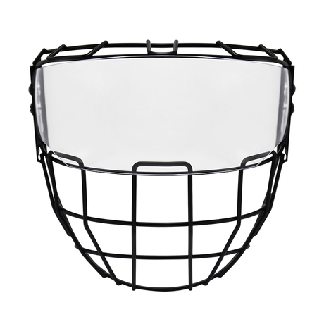 Schwarzer Eishockey-Helm, Gesichtskäfig, Visier