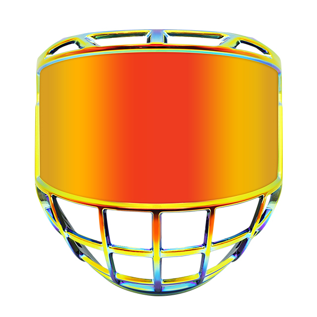 Chrom-Senior-Eishockeykäfig XL-Blasenvisier für Eishockeyhelm