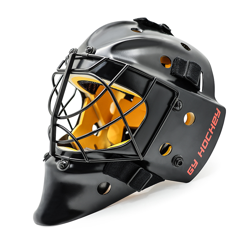 Edelstahl-Katzen-Eye-Gitter-Feldhockey-Torhüter-Helm aus rostfreiem Stahl