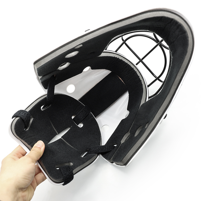 Belüftete Junior-Unihockey-Torwarthelmmaske mit ABS-Schale