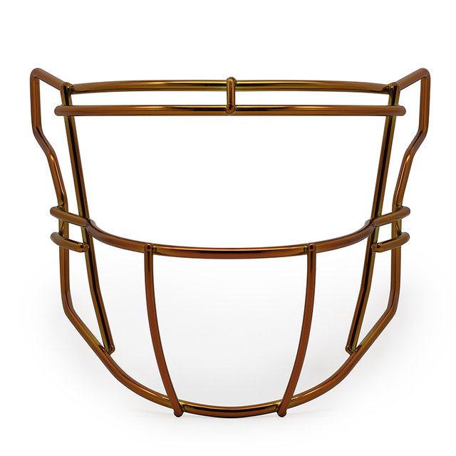 Hochwertige, robuste, chromorangefarbene American-Football-Gesichtsmaske