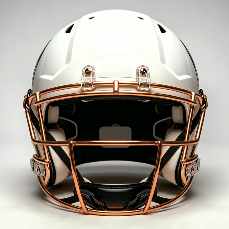 Hochwertige, robuste, chromorangefarbene American-Football-Gesichtsmaske