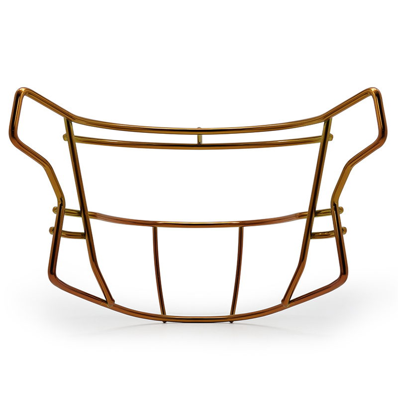 Hochwertige, robuste, chromorangefarbene American-Football-Gesichtsmaske