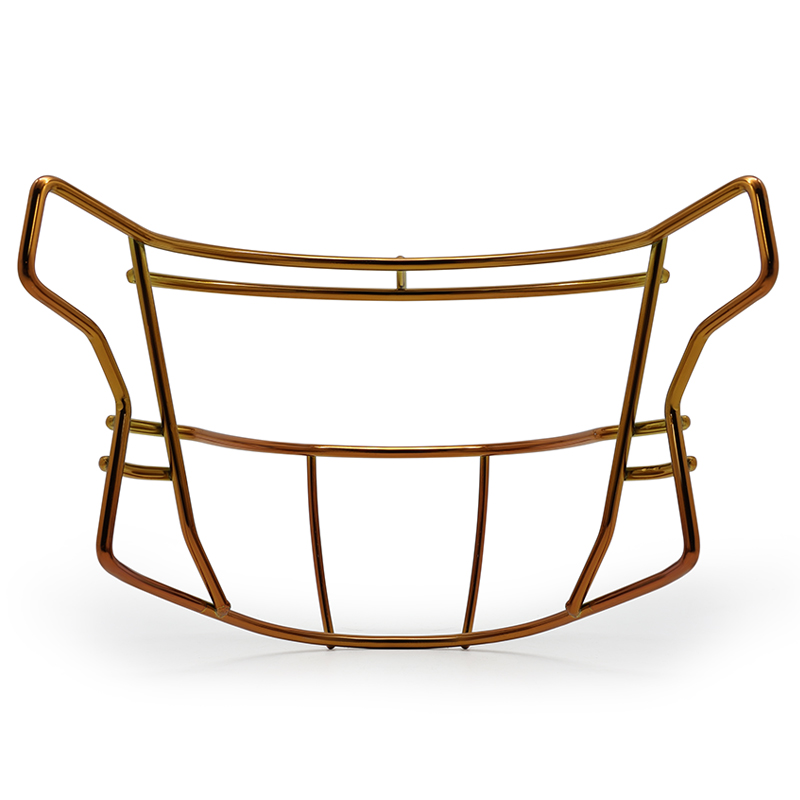 Hochwertige, robuste, chromorangefarbene American-Football-Gesichtsmaske