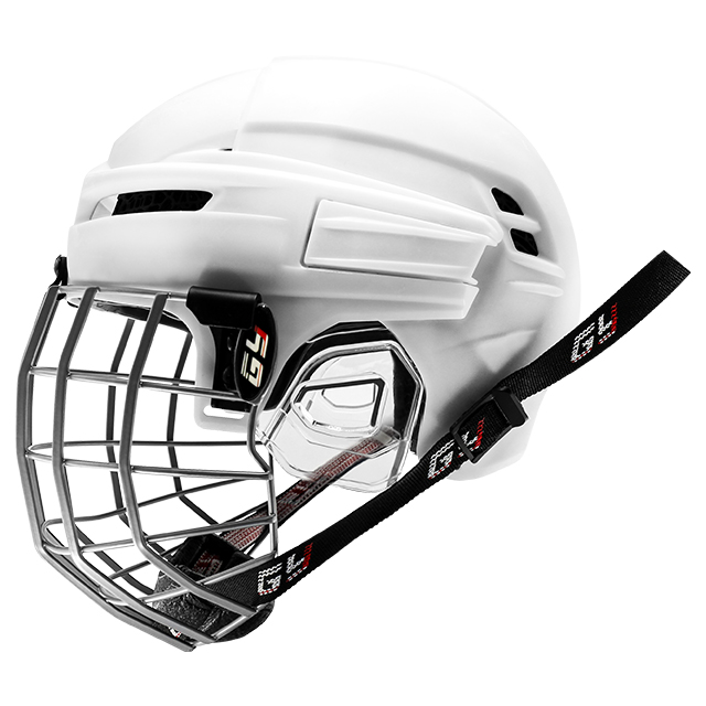 Modifikation des Eishockeyhelms und Entfernung des K&auml;figs