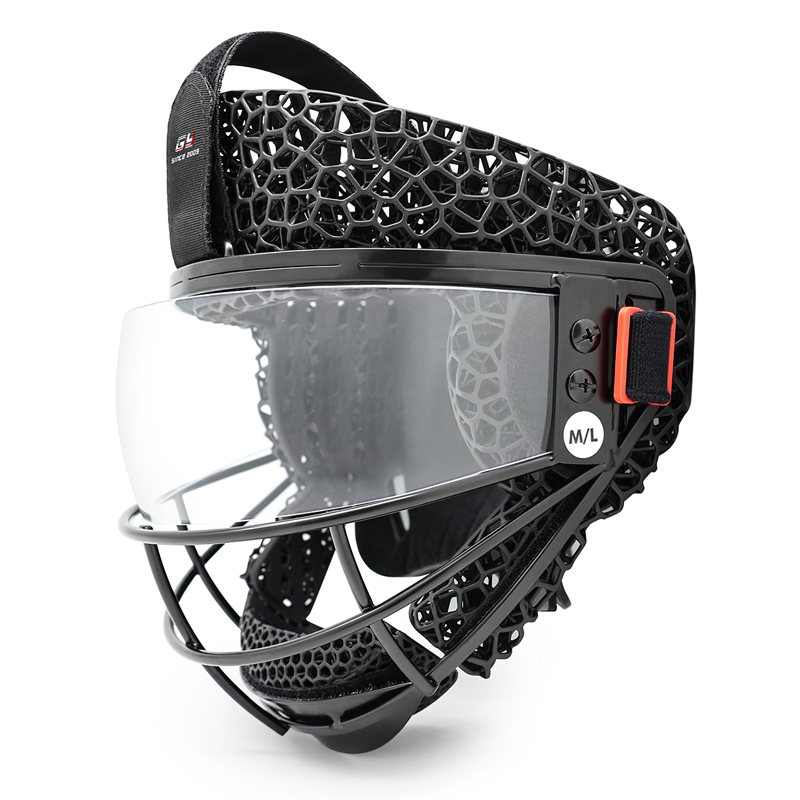 3D-gedruckte Feldhockey-Elfmeter-Gesichtsmaske mit Visier